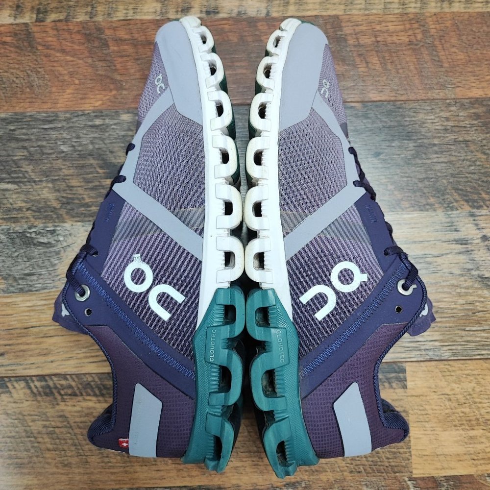 On Women’s Cloudflow Purple Mesh Lace Up Running Shoes Size 9 - Picture 5 of 8